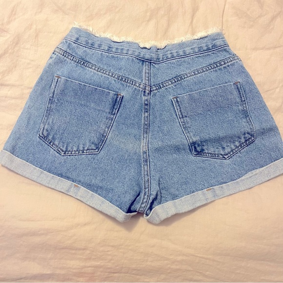 FARM Rio High Waist Denim Shorts - Picture 2 of 4